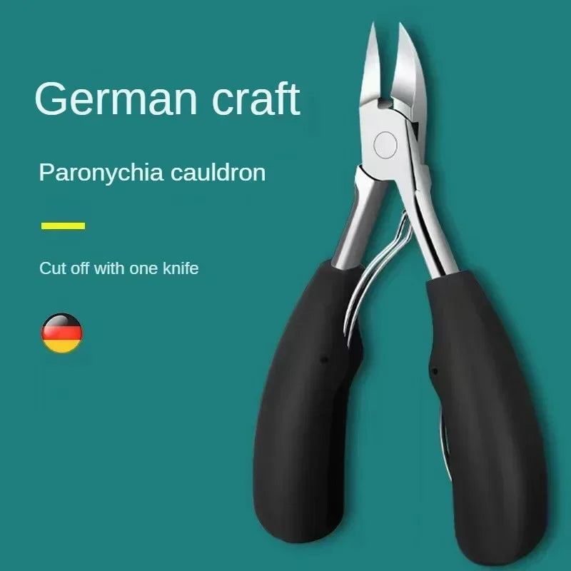 Professional Toe Nail Clippers Cutter ingrown toenail tool Thick Nail Dead Skin Dirt Remover Super Sharp Curved Blade Nail Tools