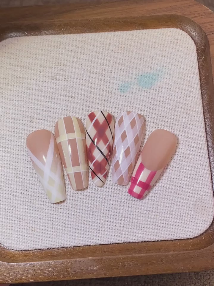 RSNAIL Nail Art Brush Checker Nail Drawing Painting Line Brush Nail Art Tool Acrylic Painting Brushes DIY Design Manicure Tools